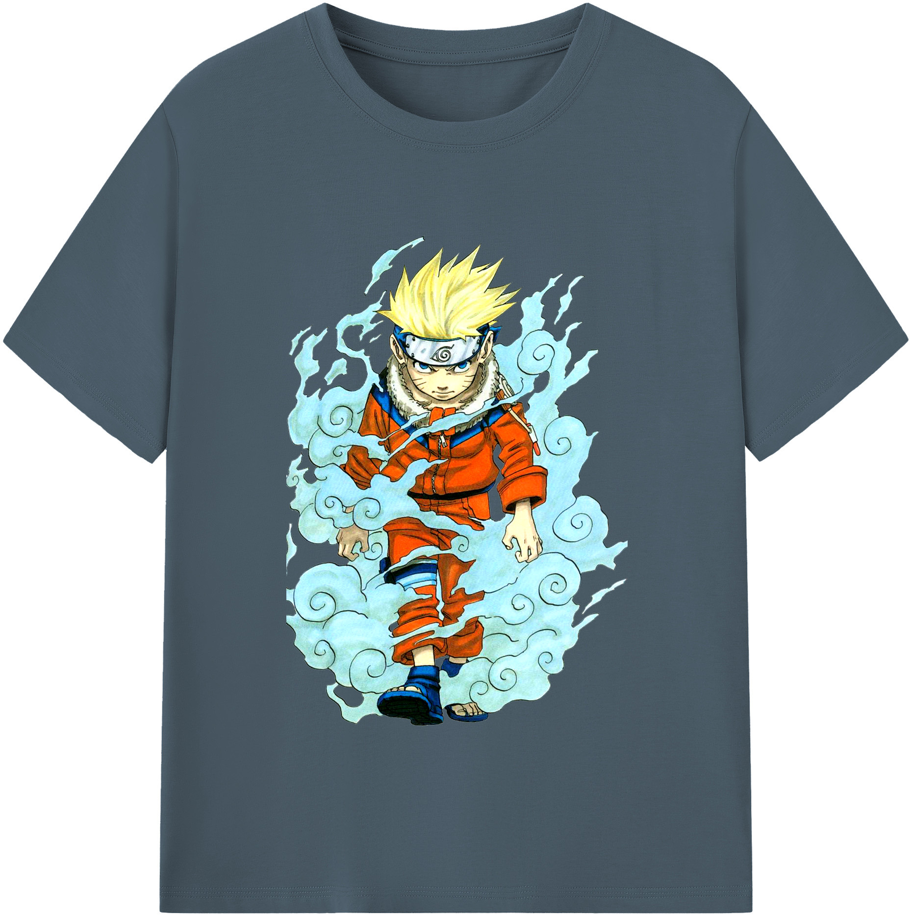 （画像用） NARUTO -ナルト- うずまき ナルト Uzumaki Naruto 綿100％半袖Tシャツ（フロントプリント）
